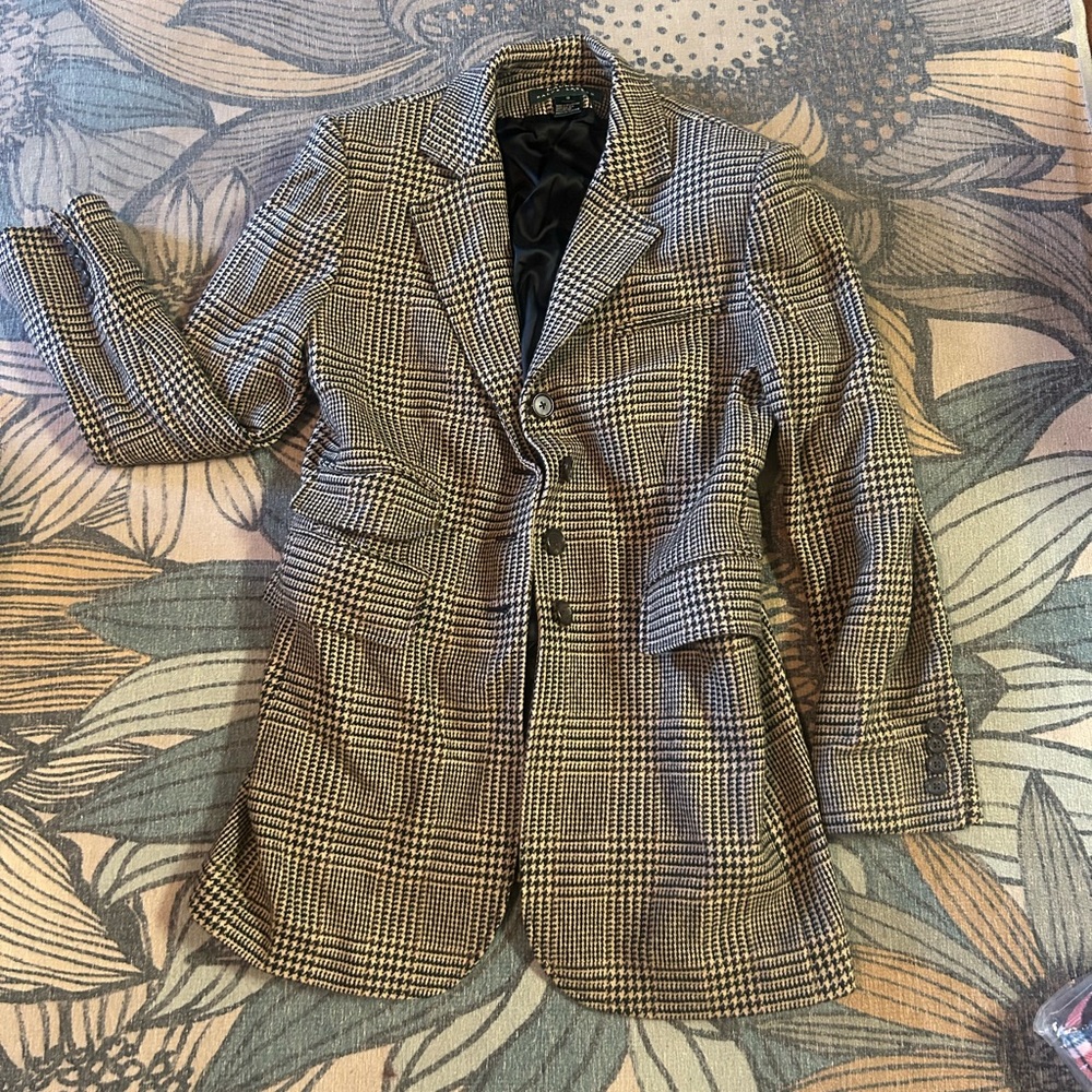 Plaid Ralph Lauren blazer brown/black